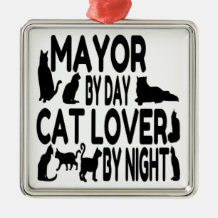 Cat Lover Mayor Metal Tree Decoration
