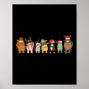 Cat Lover Meowy Christmas Family Pjs Matching Men  Poster