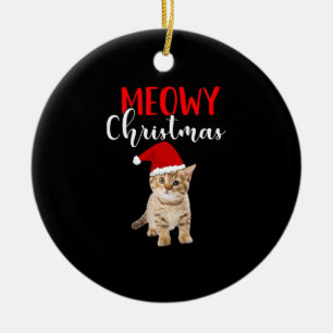 Cat Lover Merry Christmas catmas   Ceramic Tree Decoration