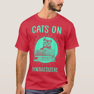 Cat Lover Music Lover Musician  Electronic Synthes T-Shirt