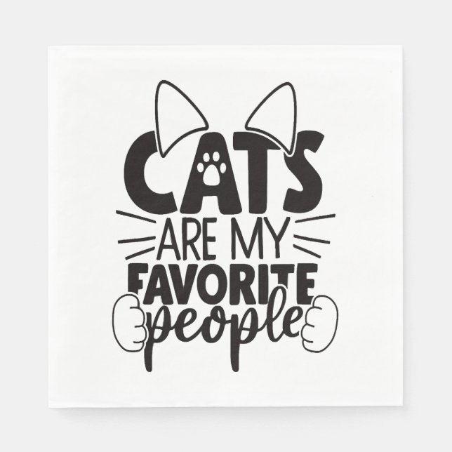 Cat Lover    Napkin (Front)