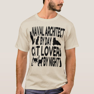 Cat Lover Naval Architect T-Shirt