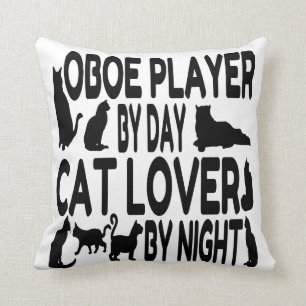 Cat Lover Oboe Player Cushion