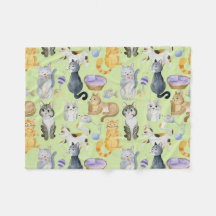Cat lover pattern pet blanket