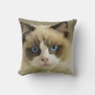 Cat Lover Personalised Pet 2 Photo Custom Cushion
