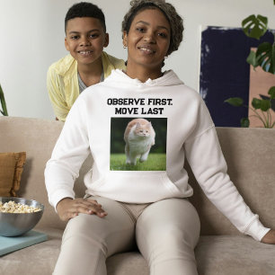 Cat Lover Personalised Pet Photo And Text White Hoodie