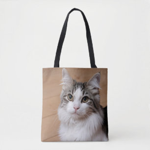Cat Lover Personalized Photo  Tote Bag