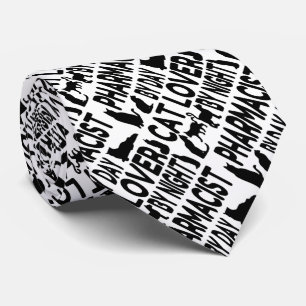 Cat Lover Pharmacist Tie