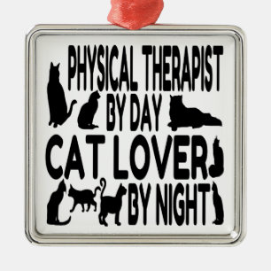 Cat Lover Physical Therapist Metal Tree Decoration