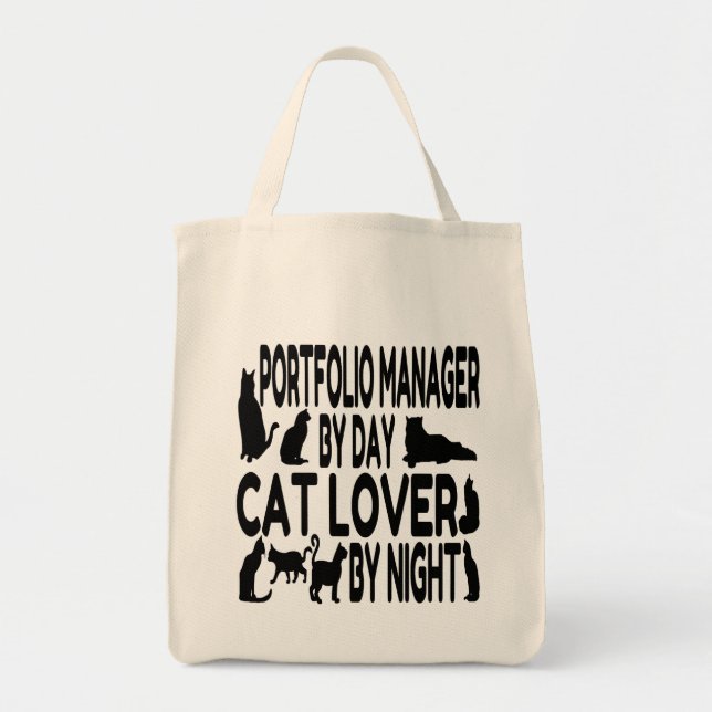 Cat Lover Portfolio Manager Tote Bag (Front)