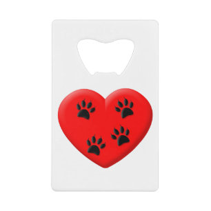 Cat Lover Red Heart And Paws