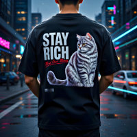 Cat Lover Rich Mindset Motivational Poster Gift