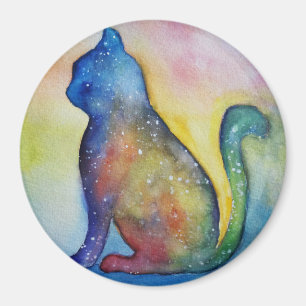 Cat Lover Round Magnet