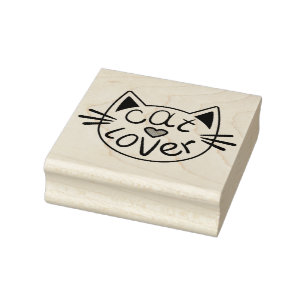 Cat Lover  Rubber Stamp
