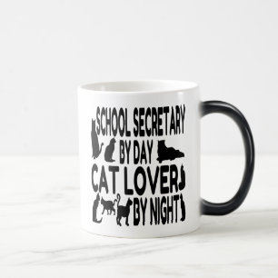 Cat Lover School Secretary Magic Mug
