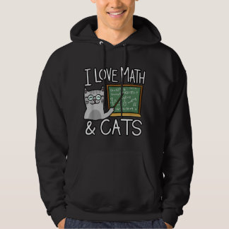 Cat Lover Shirt, I Love Math And Cats Shirt, Math  Hoodie