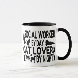Cat Lover Social Worker Mug