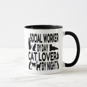 Cat Lover Social Worker Mug