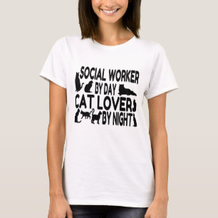 Cat Lover Social Worker T-Shirt