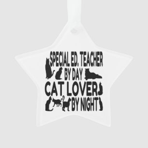 Cat Lover Special Education Teacher Ornament