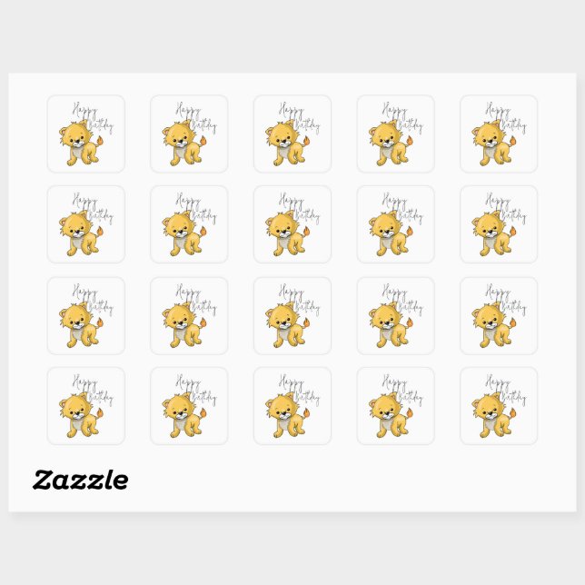 Cat lover square sticker (Sheet)