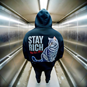 Cat Lover Stay Rich Mindset Gift Hoodie