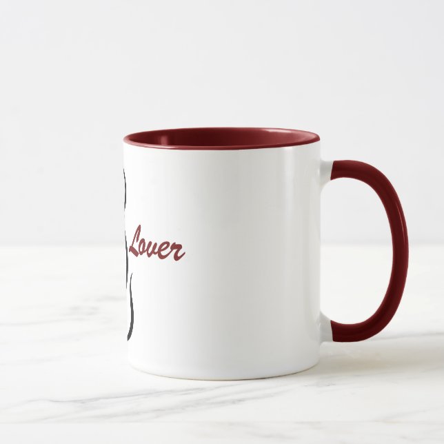 Cat Lover, Stylised Cat Ceramic Mug (Right)