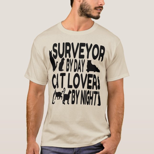 Cat Lover Surveyor T-Shirt (Front)
