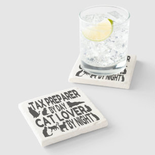 Cat Lover Tax Preparer Stone Coaster
