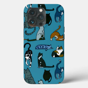 Cat Lover Teal iPhone 13 Pro Case