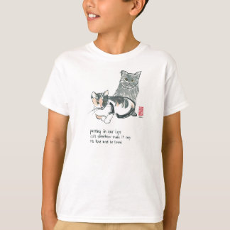 cat lover tee-American Apparel kid's T-Shirt