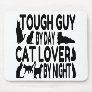 Cat Lover Tough Guy Mouse Mat