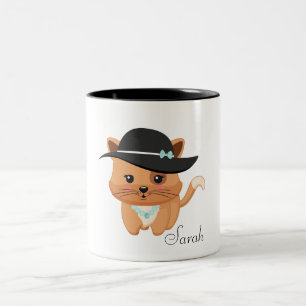 Cat Lover Two-Tone Coffee Mug