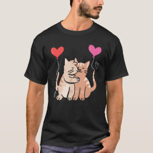 Cat Lover Valentines Day Hearts Day Cupid Love Rel T-Shirt