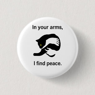 Cat lovers 3 cm round badge