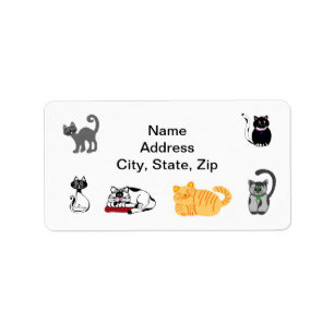 Cat Lovers Address Label