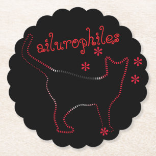 Cat lovers ailurophiles paper coaster