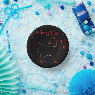 Cat lovers ailurophiles paper plate