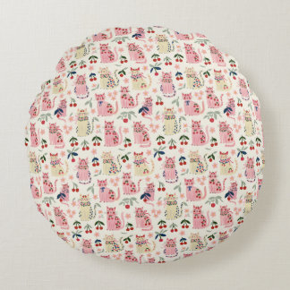 Cat Lovers All Occasion Round Cushion