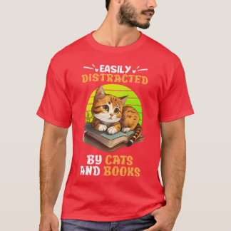 Cat lovers and Reading Cat Fans Books booknerd fri T-Shirt