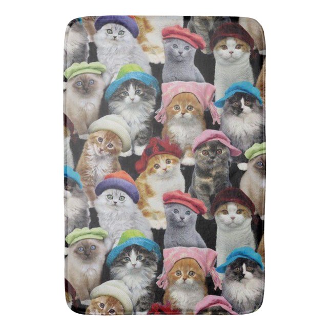 Cat Lovers Bath Mat (Front Vertical)