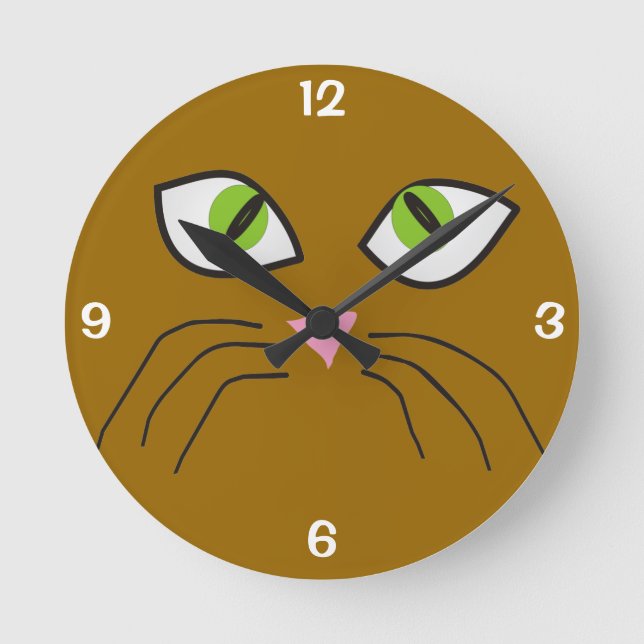 Cat Lovers Cat Face  Clock (Front)