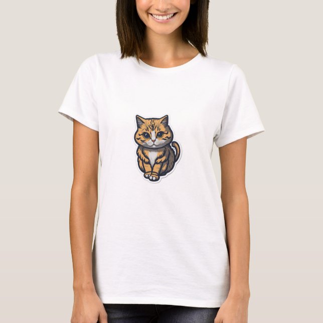 Cat Lovers Design T-Shirt (Front)