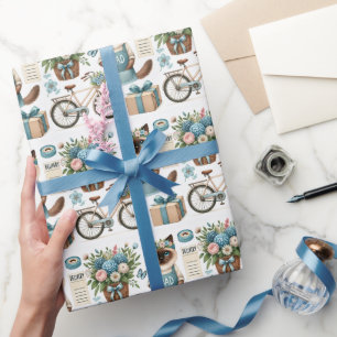 Cat Lovers Father's Day Wishes for Cat Dads Wrapping Paper