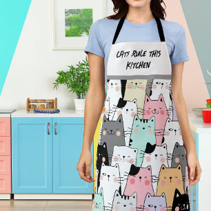 Cat lovers Feline humour kitchen Apron