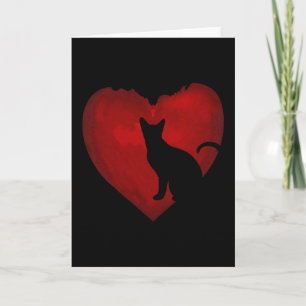 Cat Lovers hearts Valentine Day Gifts For Couple Card