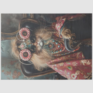 Cat Lovers Hippie Style Decoupage Tissue Paper