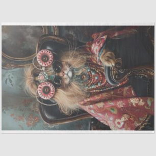 Cat Lovers Hippie Style Decoupage Tissue Paper