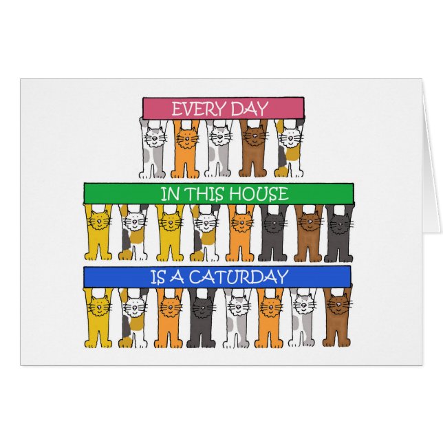 Cat Lover's Humour Cartoon (Front Horizontal)