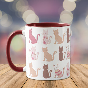 Cat Lovers Pattern Mug